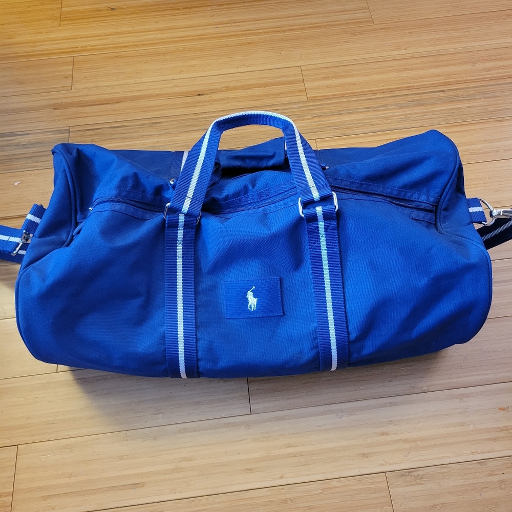 Polo Ralph Lauren Duffle Gym Sports Travel Bag Weekender Carry-On Royal Blue. - Picture 1 of 7